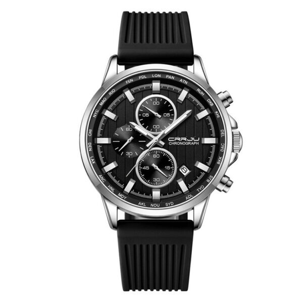 Men's Silicone Strap Six-pin Casual Watch - Image 4