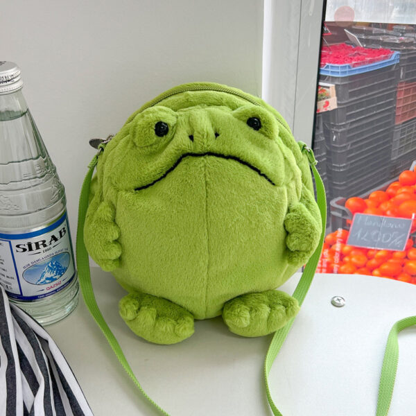 Cute And Ugly Frog-shaped Plush Doll Crossbody Bag - Image 2