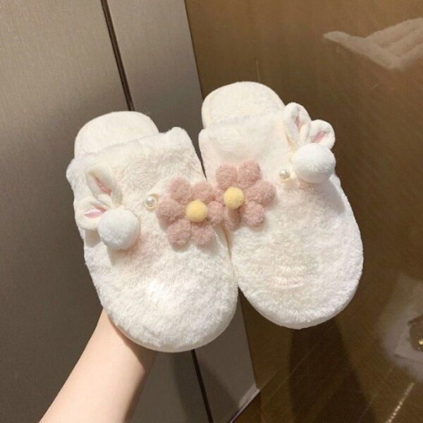 Women's Winter Non Slip Cute Warm Plush Cotton Slippers - Image 7