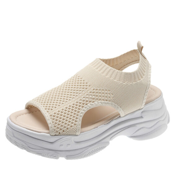 Thick-soled Leg-shaping Knitted Comfortable Sandals - Image 7