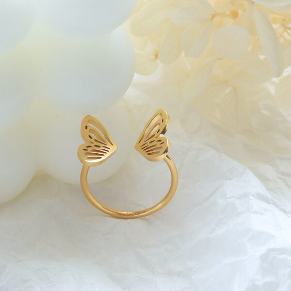 Normcore Style Hollow Butterfly Ring - Image 2