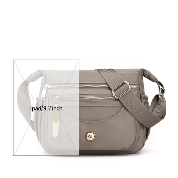 Multi-Layer One Shoulder Nylon Crossbody Bag - Image 5