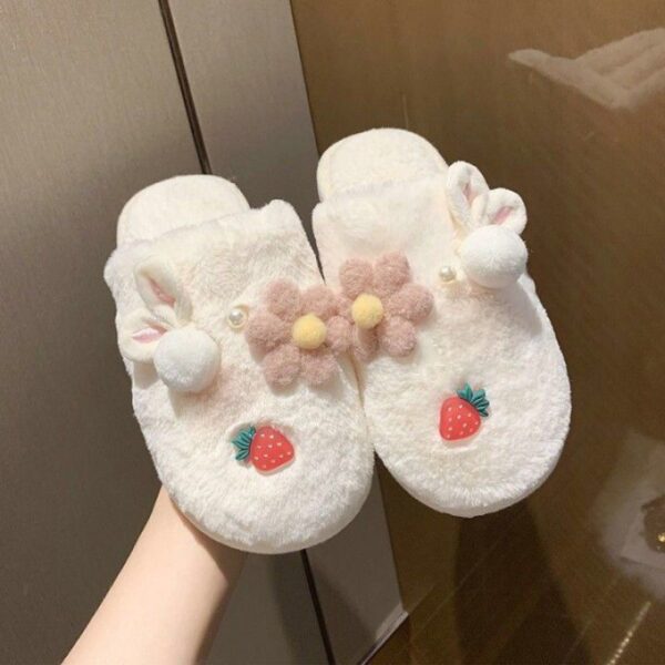 Women's Winter Non Slip Cute Warm Plush Cotton Slippers - Image 6