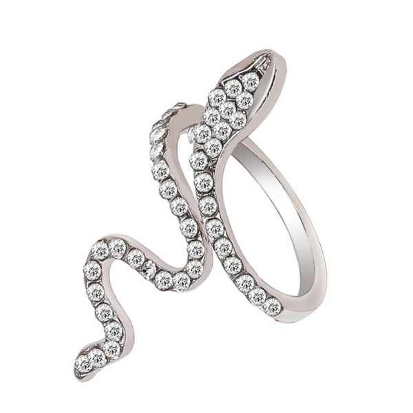 Rhinestone Snake Ring - Image 4