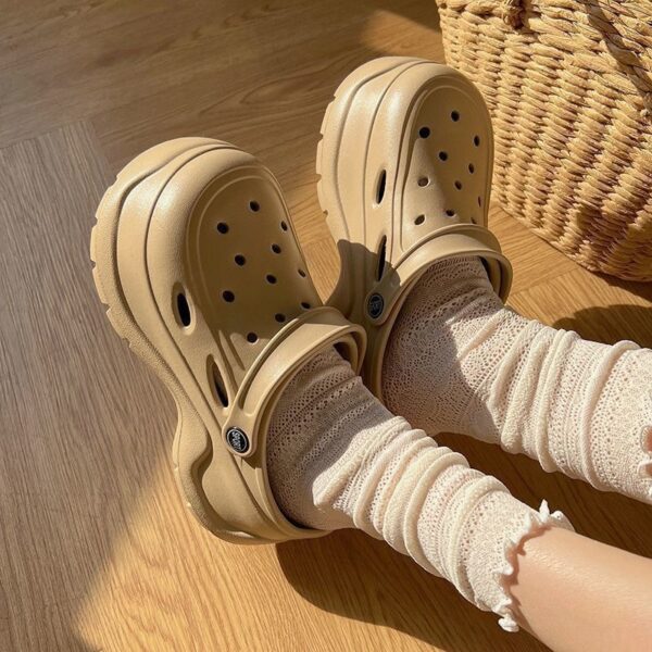 Thick Sole Crocs Style Sandals