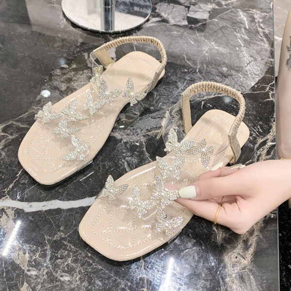 Roman Fairy Style Soft Bottom Flat Beach Sandals - Image 4