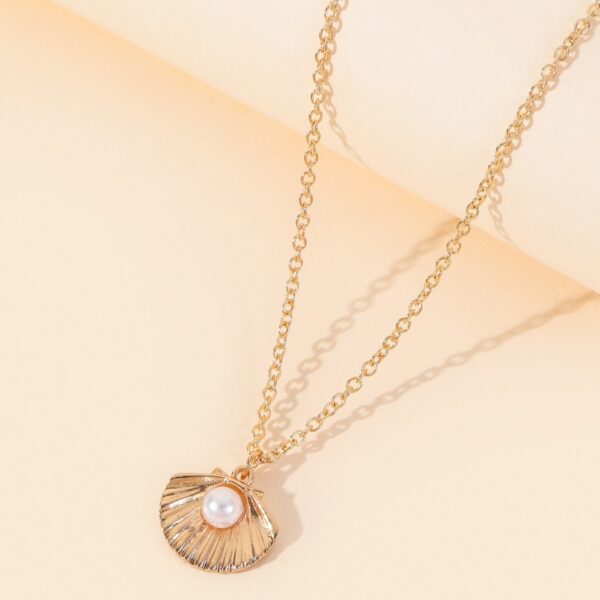 Shell Pearl Necklace For Women - Image 4