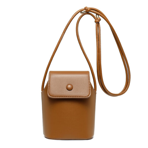 Women's Korean PU Mobile Phone Retro Bucket Bag - Image 6