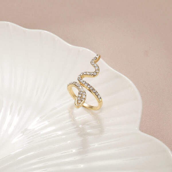 Rhinestone Snake Ring