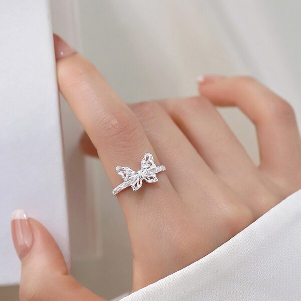 Stylish Adjustable Butterfly Ring - Image 3