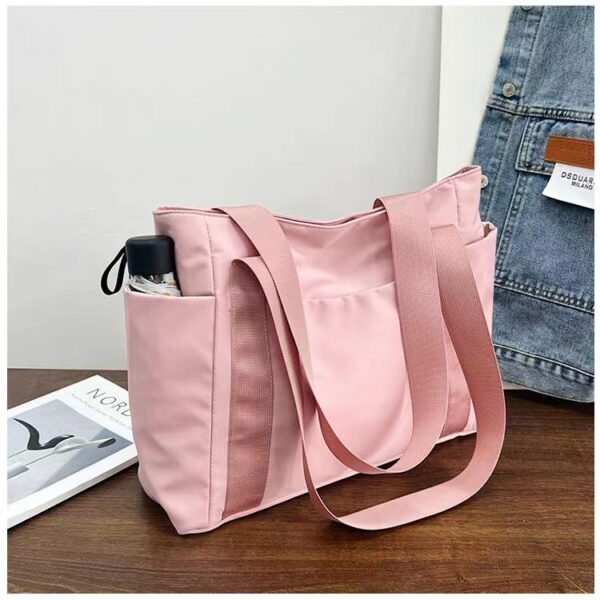 New Japanese Style Solid Color Tote Bag - Image 8