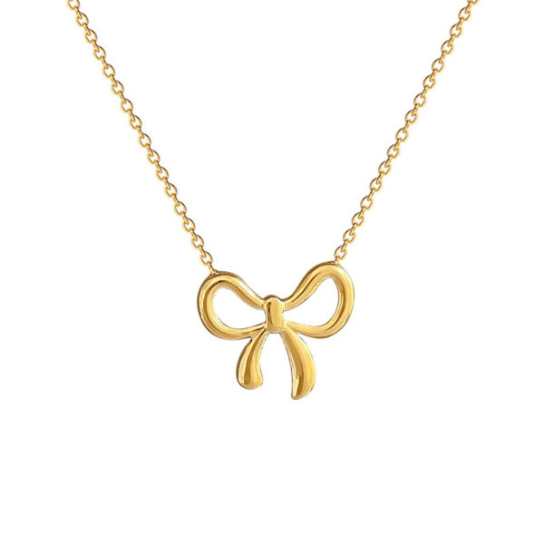 Necklace Accessories Minimalist Bowknot Women - Image 5