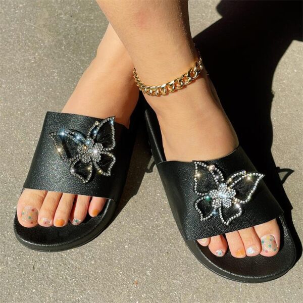 Women's Casual Light Diamond Bowknot Slippers - Image 3