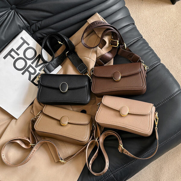 Small Square Wide Strap Shoulder Bag