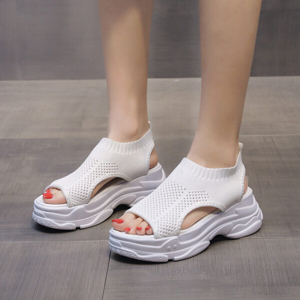 Thick-soled Leg-shaping Knitted Comfortable Sandals