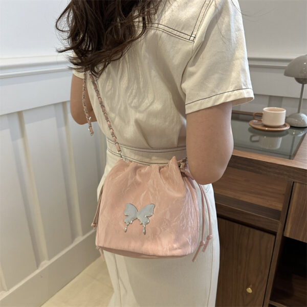 Women's Small Butterfly Shoulder Bucket Bag - Image 2