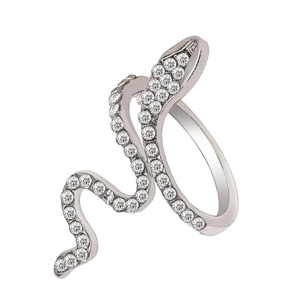 Rhinestone Snake Ring - Image 5