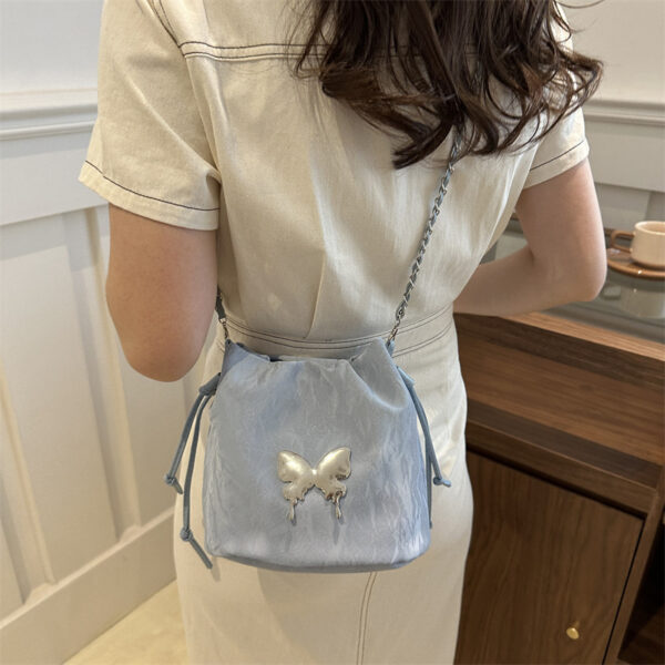 Women's Small Butterfly Shoulder Bucket Bag - Image 3