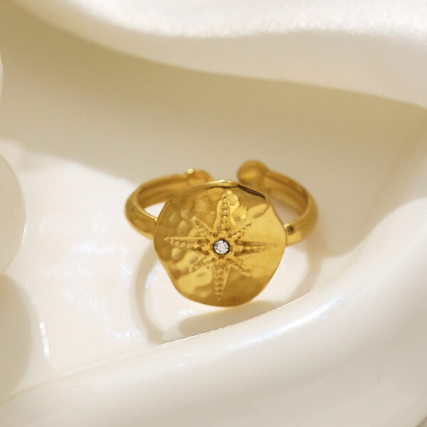 18K Gold Plating Opening Stainless Steel Ring