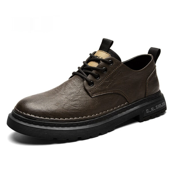 Men's Summer Breathable Casual Leather Shoes Martin Boots - Image 3