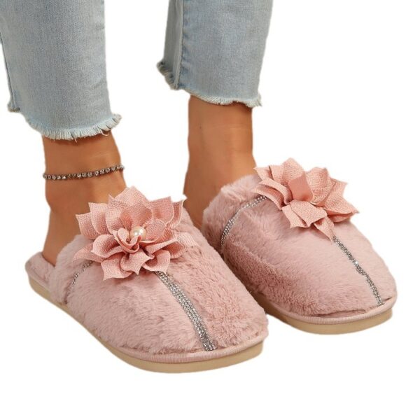 Women's Warm Flower Cotton Slippers - Image 5