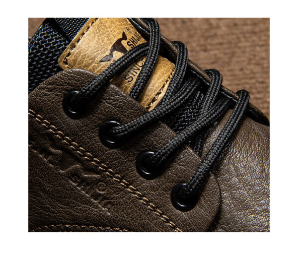 Men's Summer Breathable Casual Leather Shoes Martin Boots - Image 5