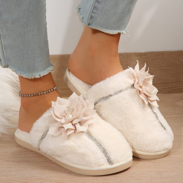 Women's Warm Flower Cotton Slippers - Image 7