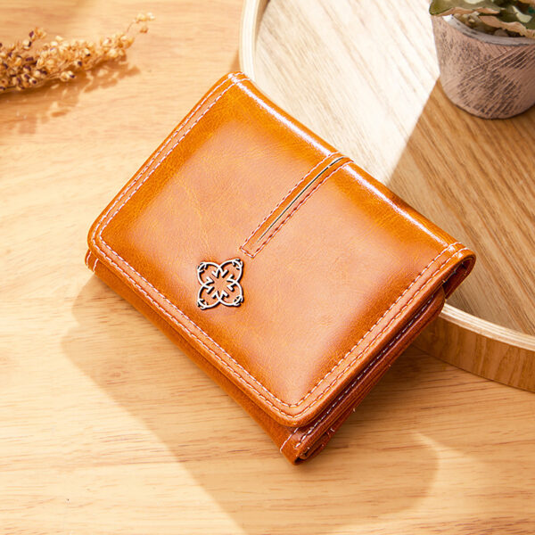 Women's Short Trifold Vintage Wallet - Image 3