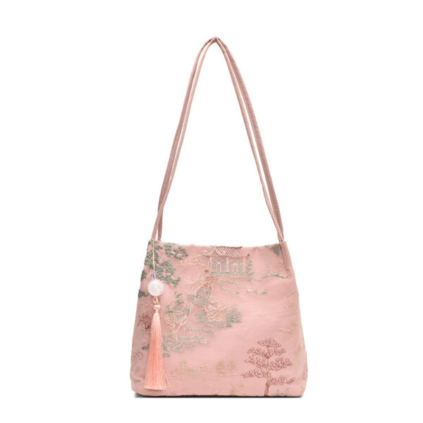 Casual Cloth Shoulder Bucket Bag - Image 3