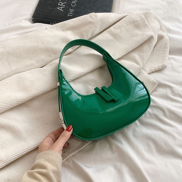 Women's Patent Leather Underarm Shoulder Bag - Image 8