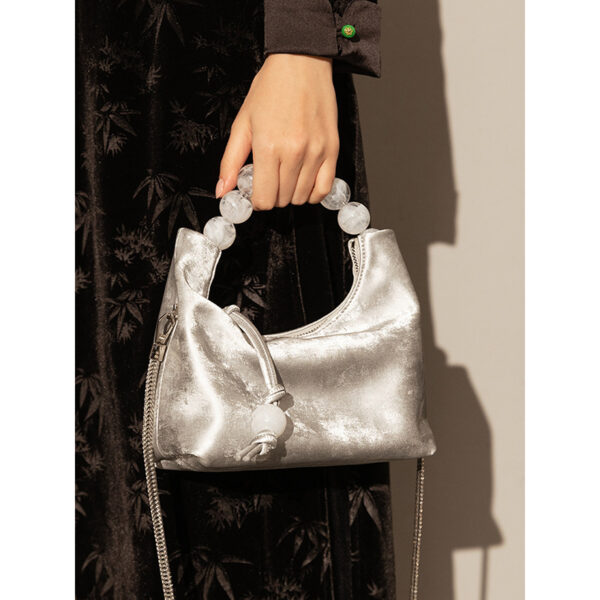 Pearl Chain Crossbody Handbag - Image 5