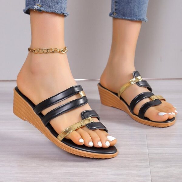 Women's Casual Summer Wedge Platform Slippers - Image 10