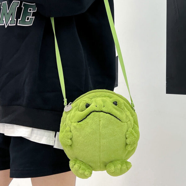 Cute And Ugly Frog-shaped Plush Doll Crossbody Bag - Image 4