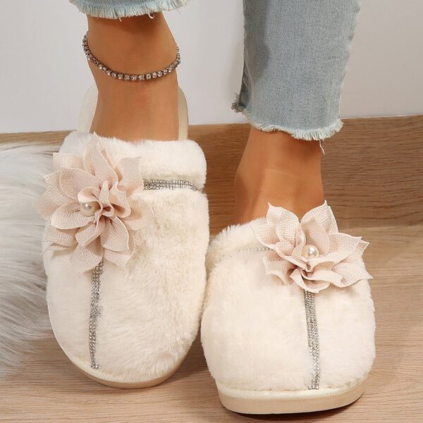 Women's Warm Flower Cotton Slippers - Image 9