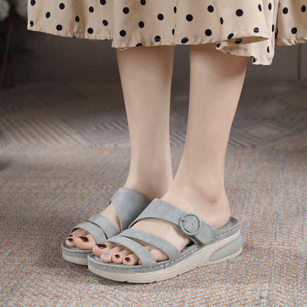 Women's Casual Comfortable Velcro Stitching Slippers - Image 5