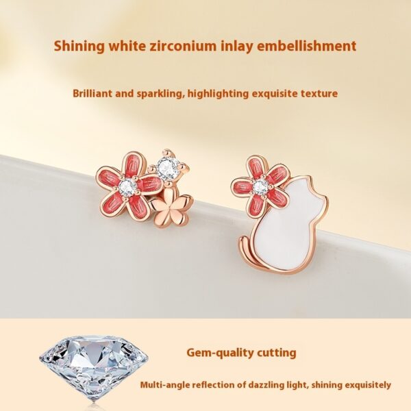 Women's High-grade Sterling Silver Stud Earrings - Image 4