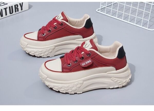 Women's Casual Versatile Korean Style Height Increasing Breathable Sneakers - Image 8