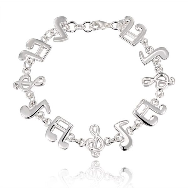 Ornament Exquisite Silver Music Note Bracelet - Image 6