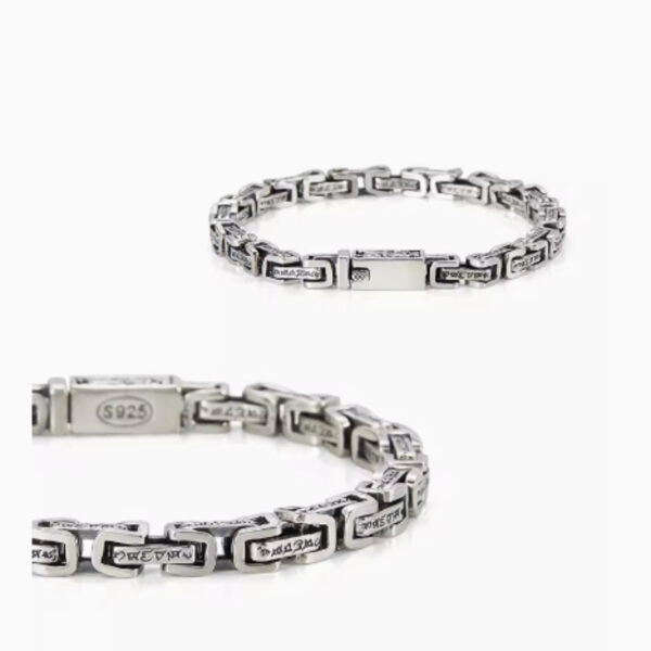 Sterling Silver Six Character Mantra Transport Bracelet - Image 5