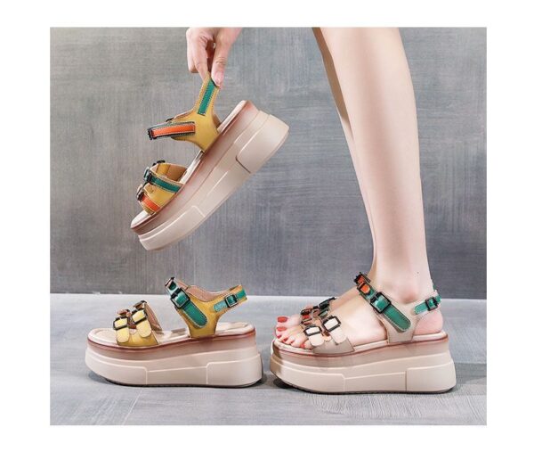 Women's Summer Colorful Color-Matching Trendy Platform Sandals - Image 10