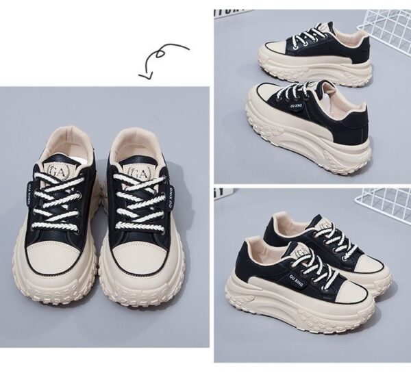 Women's Casual Versatile Korean Style Height Increasing Breathable Sneakers - Image 9