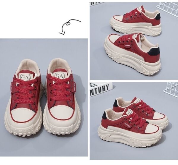 Women's Casual Versatile Korean Style Height Increasing Breathable Sneakers - Image 6