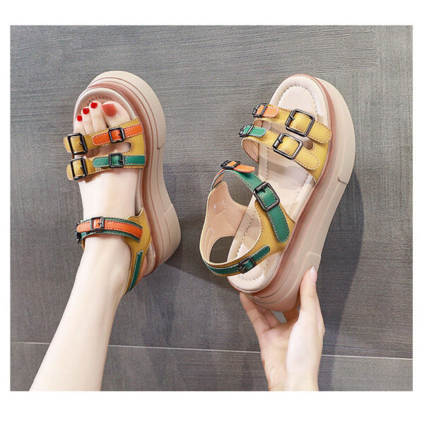 Women's Summer Colorful Color-Matching Trendy Platform Sandals - Image 8