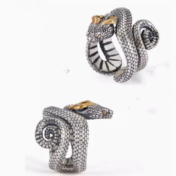 Men's Trendy Pure Silver Personality Domineering Dragon Ring - Image 2