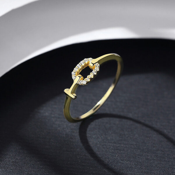 Sterling Silver Micro Inlaid Zircon Ring - Image 5