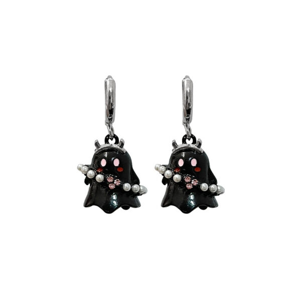 Cartoon Cute Ghost Pearl Earrings - Image 6