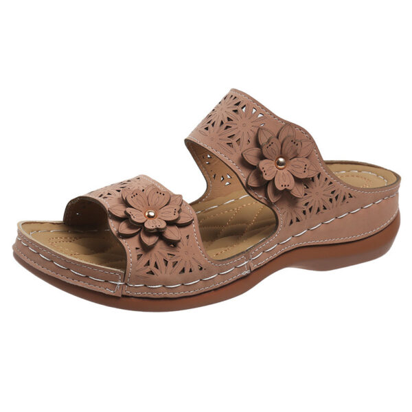 Women's Casual Flower Flat Sandals - Image 5