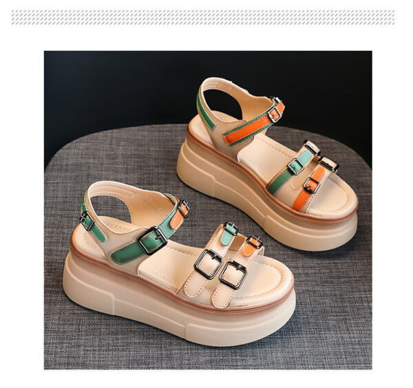 Women's Summer Colorful Color-Matching Trendy Platform Sandals - Image 6