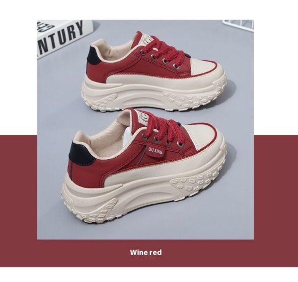 Women's Casual Versatile Korean Style Height Increasing Breathable Sneakers - Image 7