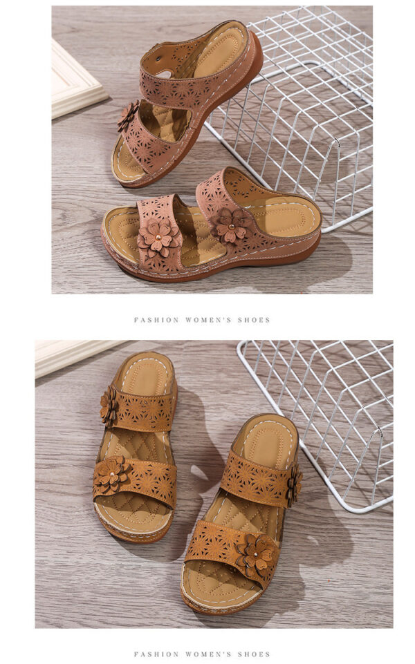 Women's Casual Flower Flat Sandals - Image 7